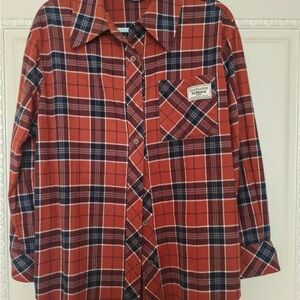 Plaid Button-Up Shirt with Pocket